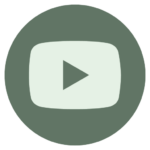 Light green outline of a YouTube logo icon inside of a sage green circle - Highlight Cover Icon