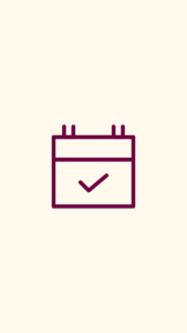 Purple icon on beige background. Three bullet points and three open bubble text areas.